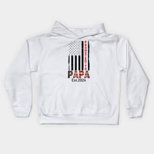 Promoted to Papa Est. 2024 Kids Hoodie